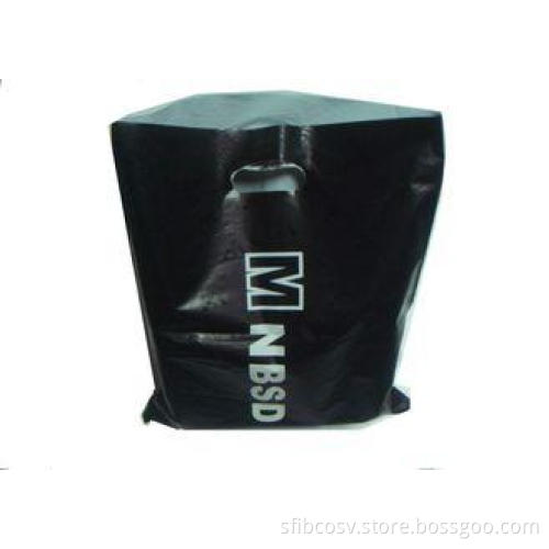 Recycling Black Die Cut Handle Plastic Bags Printed Polythe